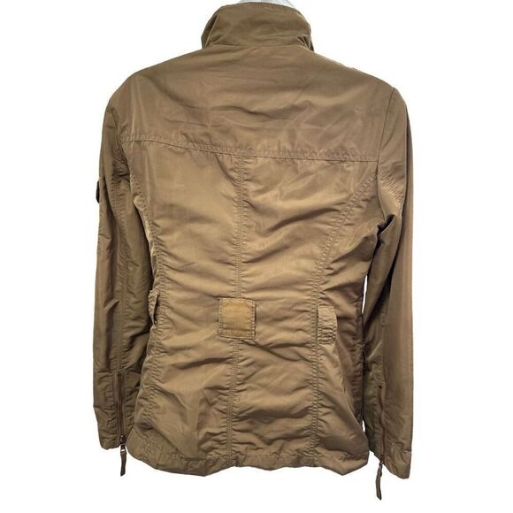 Esprit Military Style Utility Jacket Womens Size 6 Casual Cargo Coat Vintage Tan - Picture 6 of 11